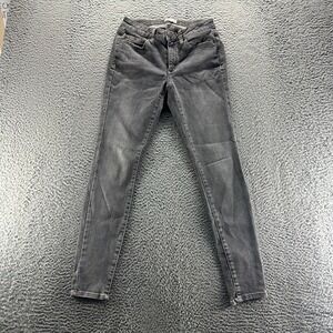 Daily Ritual Jeans Womens 26x28 Gray Cotton Denim Skinny Faded Stretch Workwear